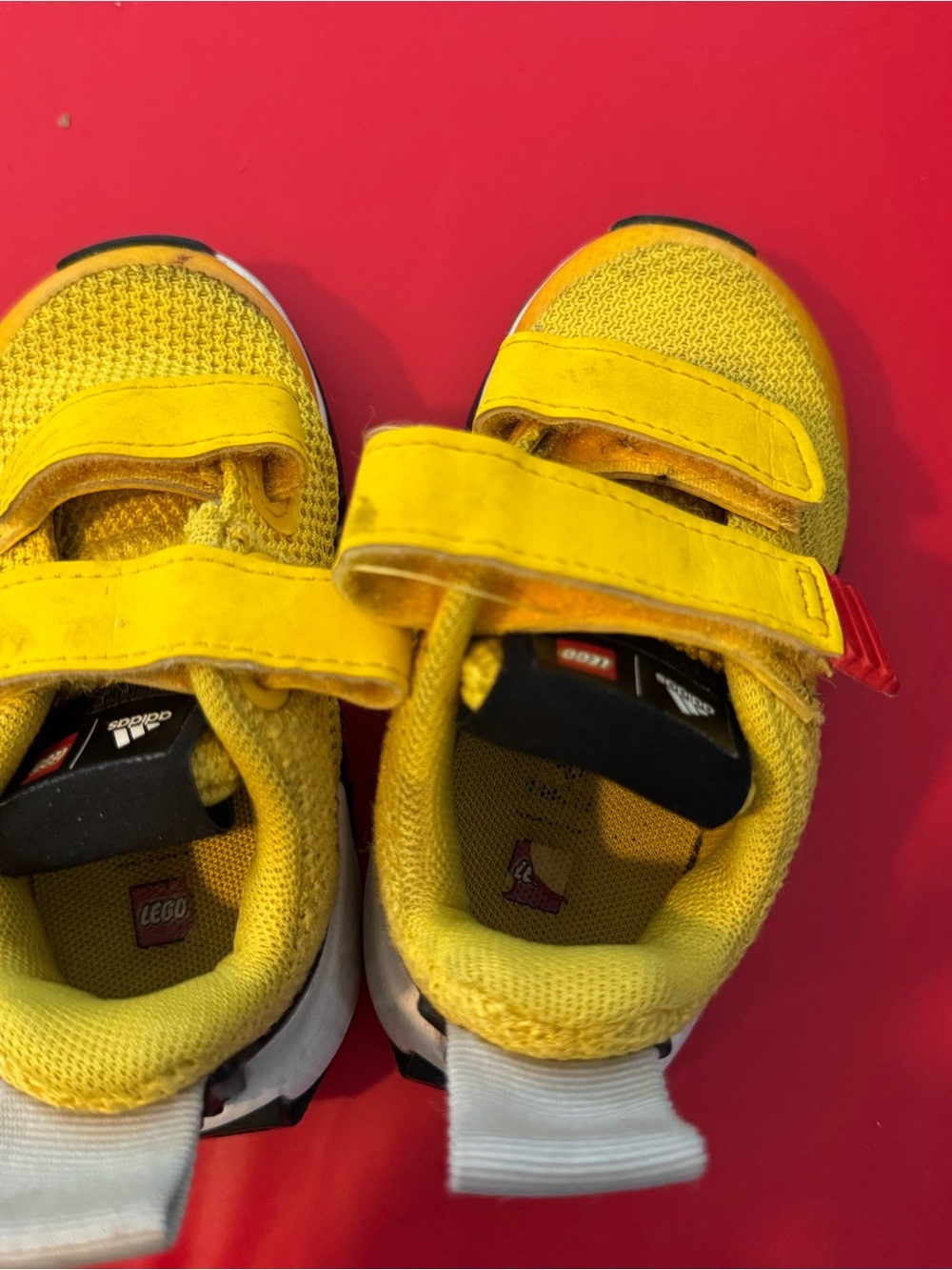 adidas + Lego baby Yellow Velcro Sneakers size 5